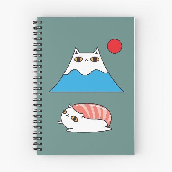 Item preview, Mount Fuji and Sushi Japanese White Cat designed and sold by OloriHeritage.