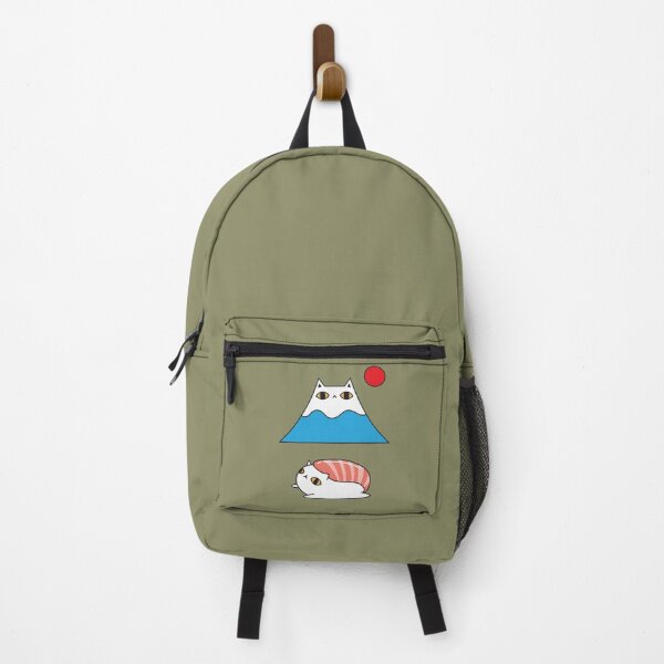 Item preview, Mount Fuji and Sushi Japanese White Cat designed and sold by OloriHeritage.