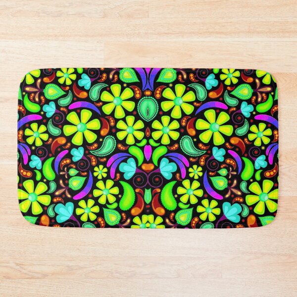 Item preview,  FLOWERS : Psychedelic Colorful Abstract Whimsical Print designed and sold by posterbobs.