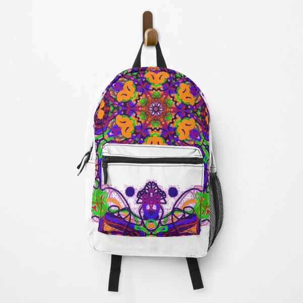 Item preview, ֎ SUNDALA ֍ Scribbles ~*Berry Chakra*~ Retro Boho ~ Mandala Medallion Kaleidoscope Sacred Geometry~colorful purple orange green rose blue tones designed and sold by Spinning Plates 360.