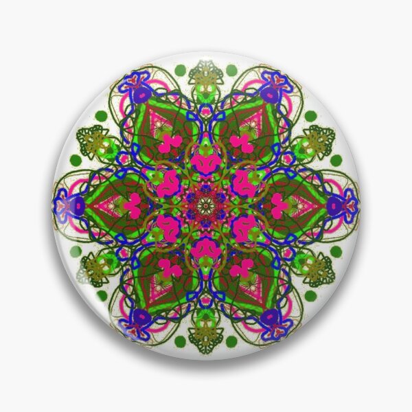 Artikelvorschau, ֎ SUNDALA und Scribbles ~*Kiwi Chakra*~ Retro Boho ~ Mandala Medaillon Kaleidoskop Heilige Geometrie ~bunte Gelb-Grün-Rosa-Blau-Töne entworfen und verkauft von Spinning Plates 360.