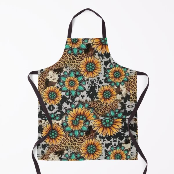 Item preview, Sunflower Turquoise Cow Print  designed and sold by Dana  Burke.