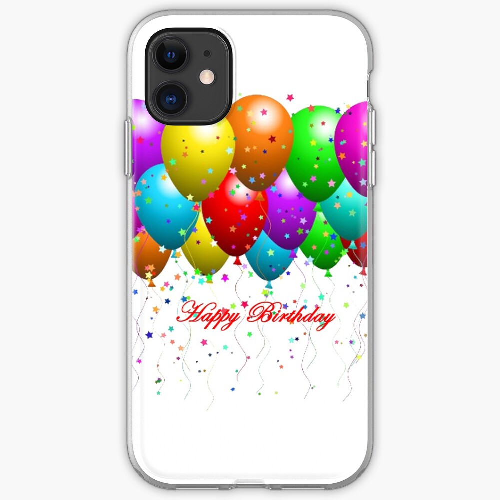 "Happy Birthday Balloons" iPhone Case & Cover by purplesensation