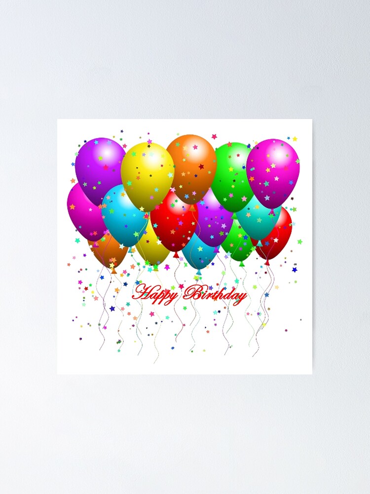 Poster Ballons d'anniversaire