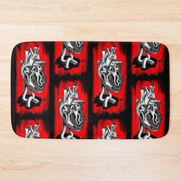Item preview, Vessel- Anatomical heart (monochromatic illustration on black and red) designed and sold by Anicatattoos.