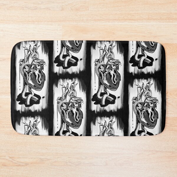 Item preview, Vessel- anatomical heart (monochromatic illustration on black) designed and sold by Anicatattoos.