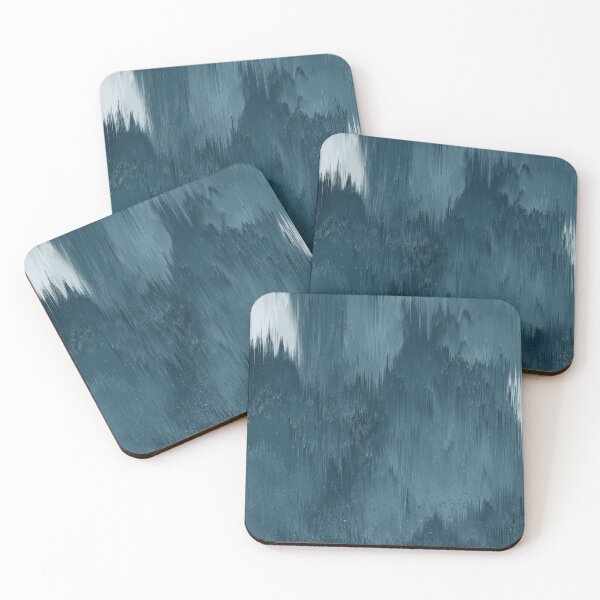 Item preview, Glitch Abstract Art in Dark Teal Blue designed and sold by kasamor.