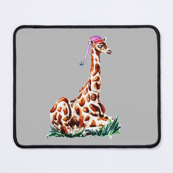 Item preview, Sleepy giraffe wearing a nightcap with a pompom. designed and sold by creatures-nhats.