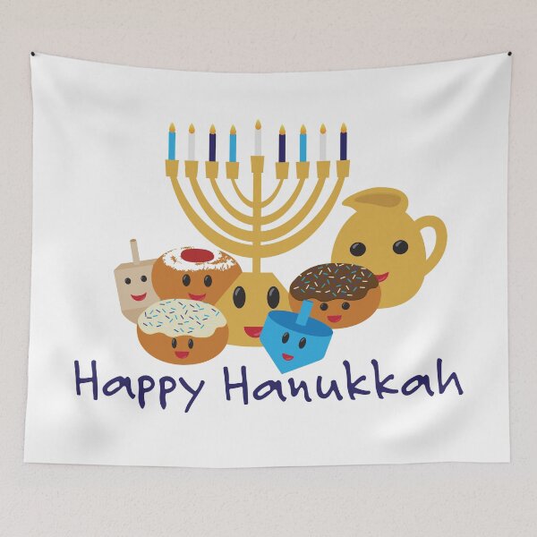 Item preview, Happy Hanukkah and cute Hanukkah characters designed and sold by sigdesign.