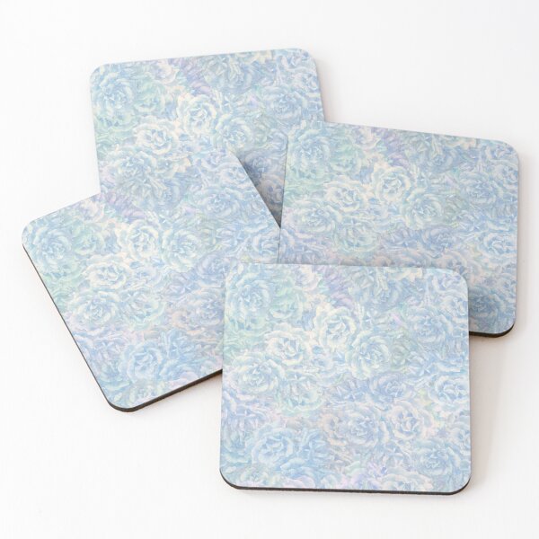 Item preview, Vintage roses in baby blue - floral pattern designed and sold by MarionsArt.
