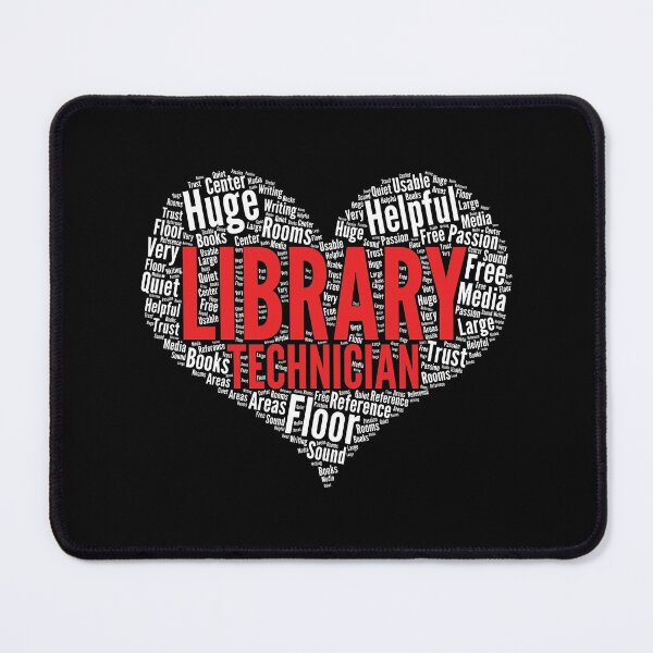 Item preview, Library technician Heart Shape Word Cloud Design Librarian product designed and sold by theodoros20.
