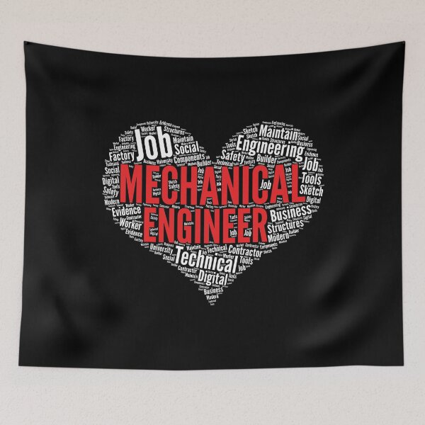 Item preview, Mechanical engineer Heart Shape Word Cloud Design graphic designed and sold by theodoros20.
