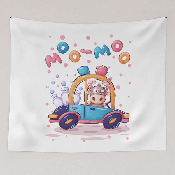 Item preview, Cute Cow Farm Car designed and sold by innazimovec.