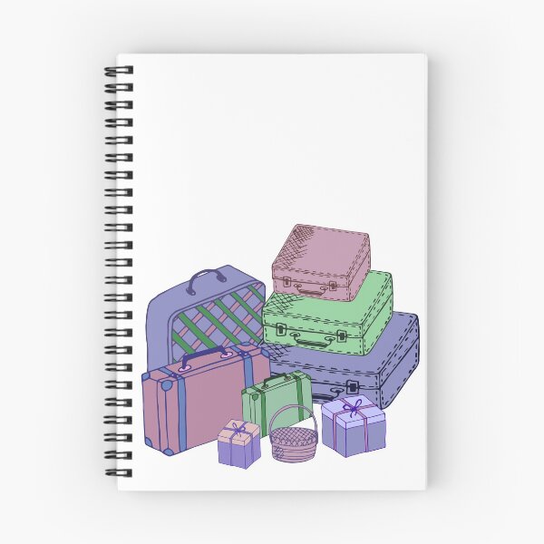 Item preview, Sketch of colored suitcases and bags. designed and sold by IrinaGuArt.