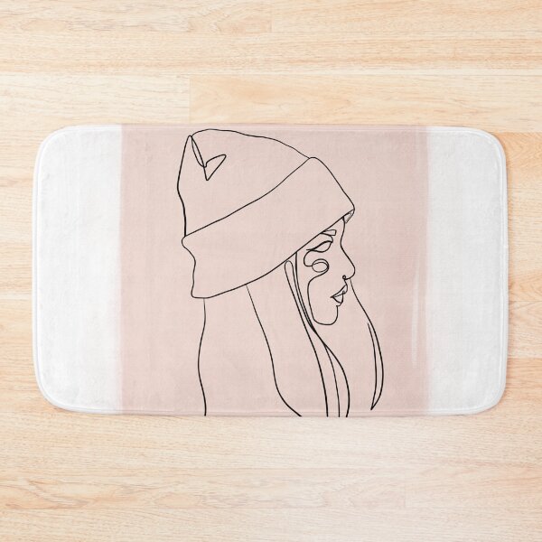 Item preview, Female With Beanie Aesthetic One Line Art Simple Drawing designed and sold by JooArtPrints  ★★★★★.