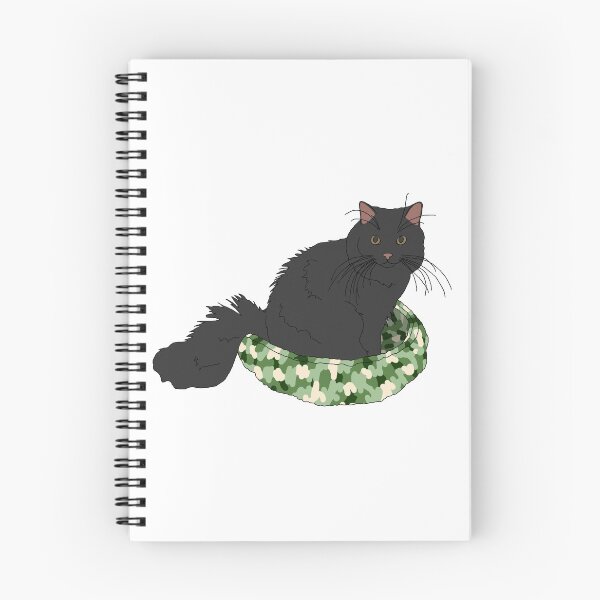 Item preview, Cat in Green Bed (Black) designed and sold by nklange240.