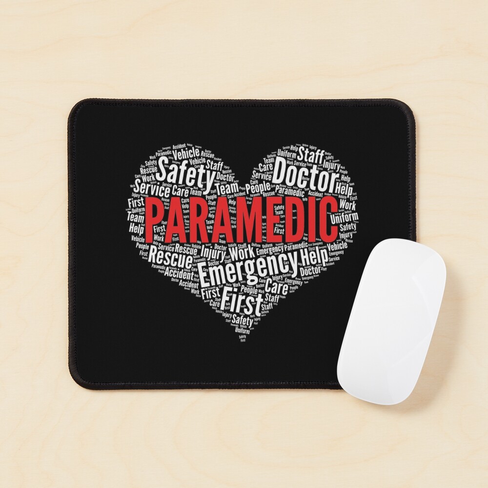 Word Cloud Heart, Paramedic, Emt, First Responder, Medic, Word