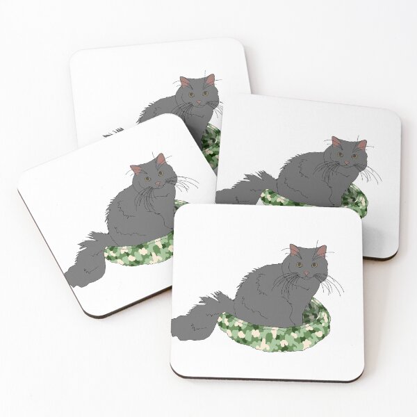 Item preview, Cat in Green Bed (Grey) designed and sold by nklange240.