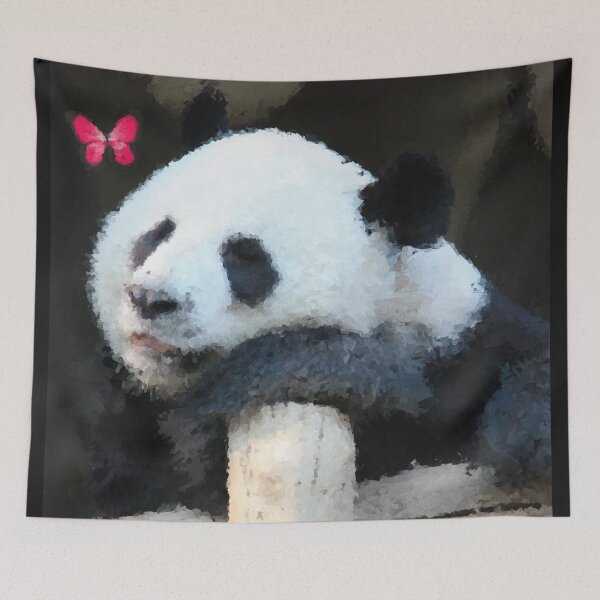 Item preview, Painting Panda with butterfly designed and sold by lolmaned.
