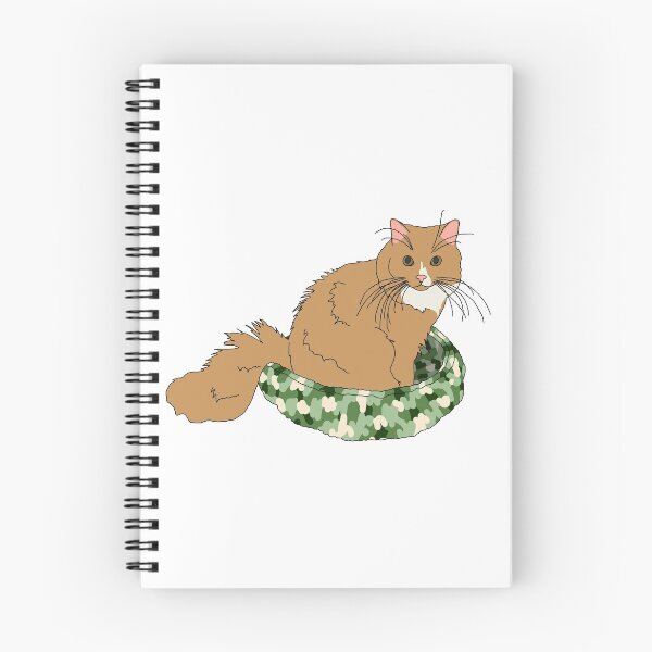 Item preview, Cat in Green Bed (Orange and White) designed and sold by nklange240.