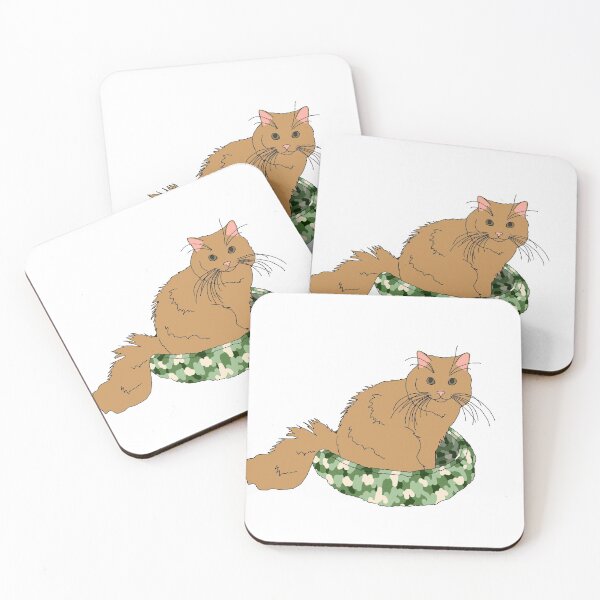 Item preview, Cat in Green Bed (Orange) designed and sold by nklange240.