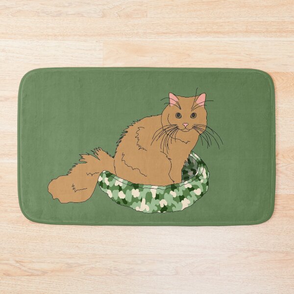 Item preview, Cat in Green Bed (Orange) designed and sold by nklange240.