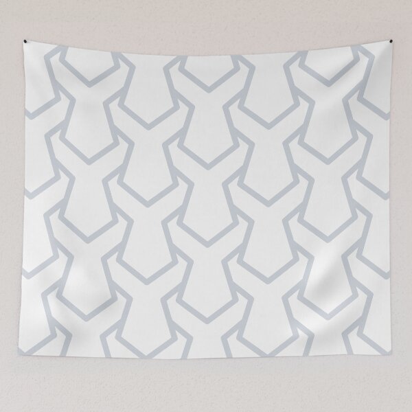 Aperçu de l'œuvre Pale Blue Gray and White Tessellation Pattern 11 Pairs Valspar 2022 Color of the Year Orchid Ash 4003-3B - Color Trends créée et vendue par ColorOfTheYears.