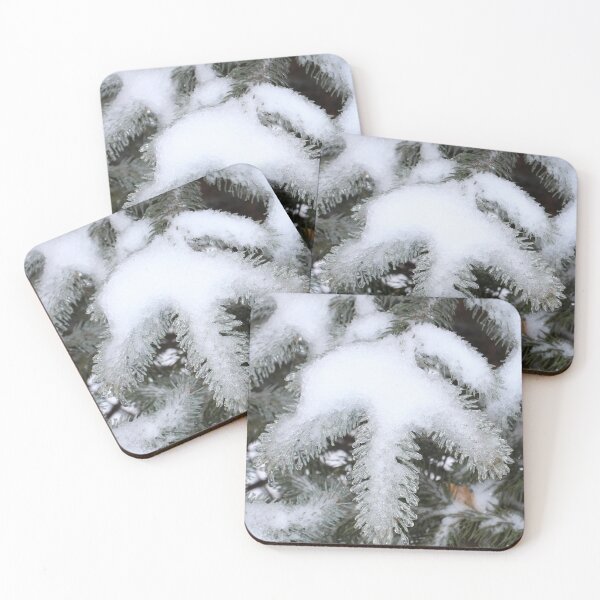 Item preview, Colorado Blue Spruce Tree in Snowy Winter with Ice designed and sold by JariHawk.