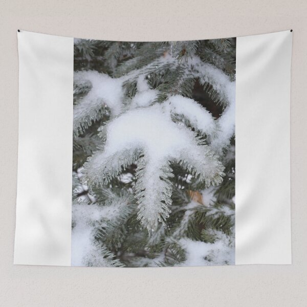 Item preview, Colorado Blue Spruce Tree in Snowy Winter with Ice designed and sold by JariHawk.