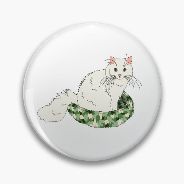 Item preview, Cat in Green Bed (White) designed and sold by nklange240.