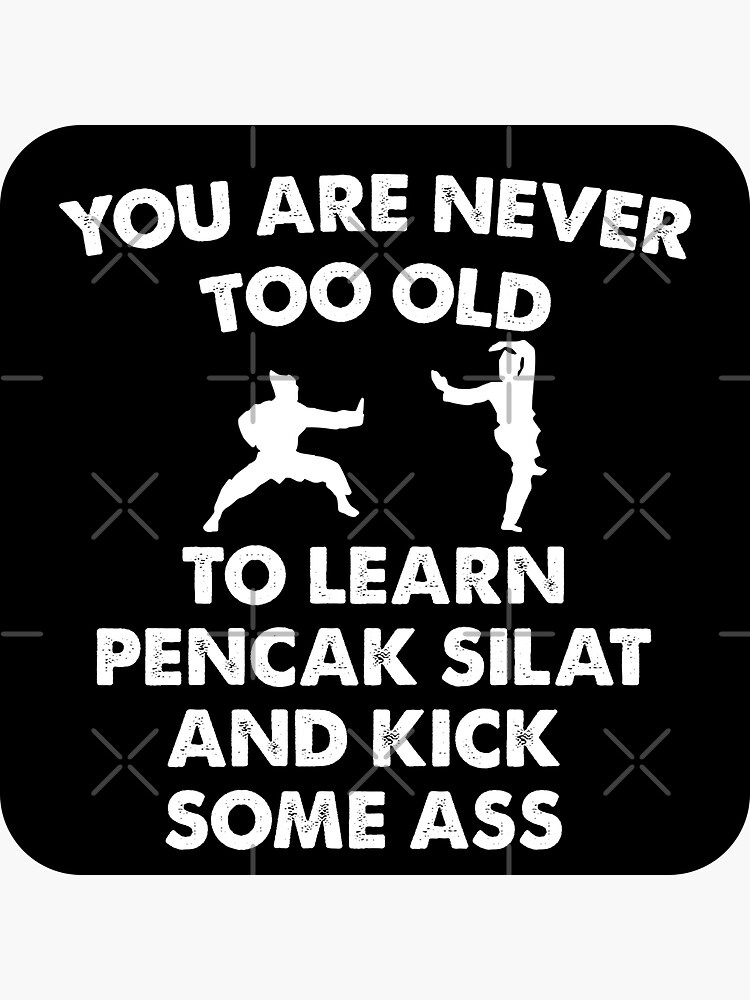 You Are Never Too Old To Learn Pencak Silat Funny Sticker For Sale By Markotropoya22 Redbubble 