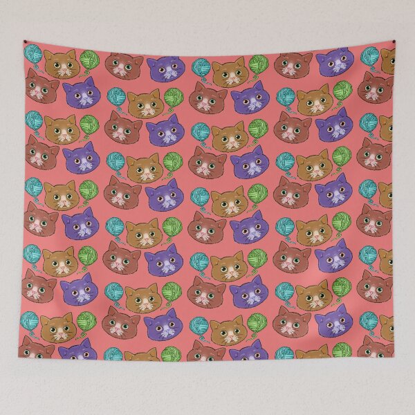 Item preview, Imperfect Cat Pattern Pink designed and sold by MihaelaGruber.