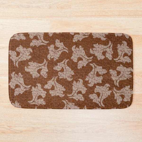Item preview, Faux Brown Leather Texture Damask Pattern designed and sold by idovedesign.