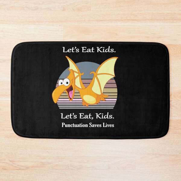 Item preview, Funny Let's Eat Kids Punctuation Saves Lives t-rex pterodactyl Thanksgiving designed and sold by sichaz.