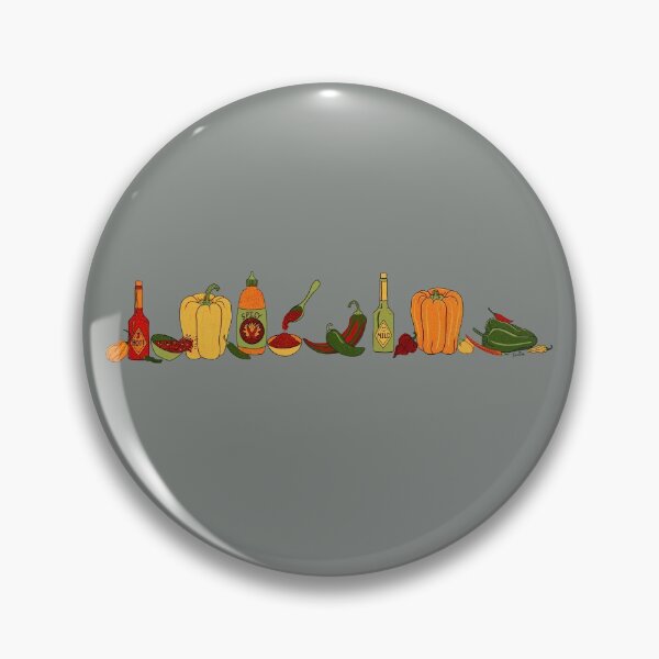 Item preview, Variety of Peppers & Hot Sauces - Smoke Gray designed and sold by EcoElsa.