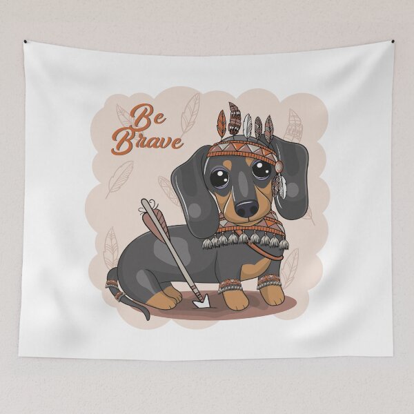 Item preview, Be brave cute dachshund designed and sold by innazimovec.