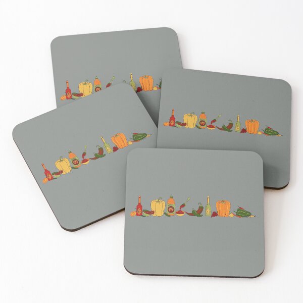 Item preview, Variety of Peppers & Hot Sauces - Smoke Gray designed and sold by EcoElsa.