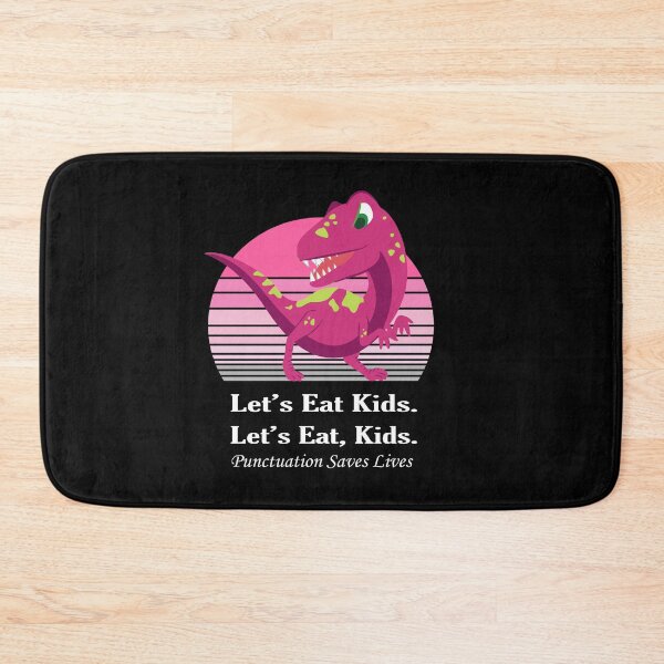 Item preview, Funny Let's Eat Kids Punctuation Saves Lives t-rex pterodactyl Thanksgiving designed and sold by sichaz.