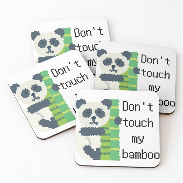 Item preview, Pixelated panda funny- Dont touch my bamboo designed and sold by lolmaned.