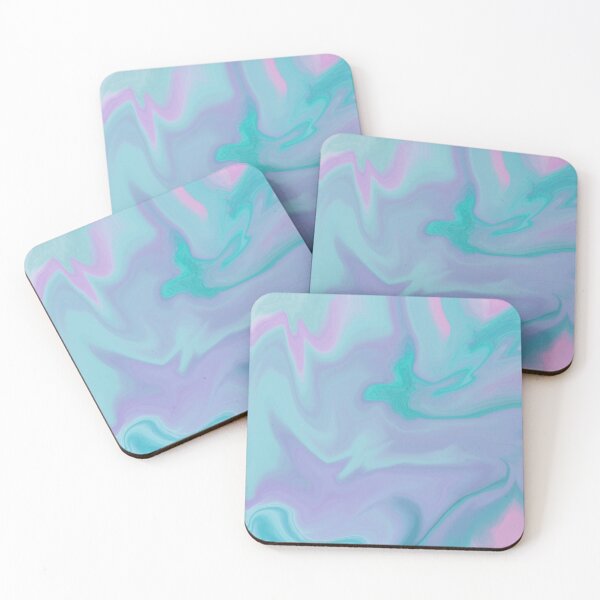 Item preview, Pastel pink, turquoise, purple and teal acrylic pour art  designed and sold by Faiirylights.