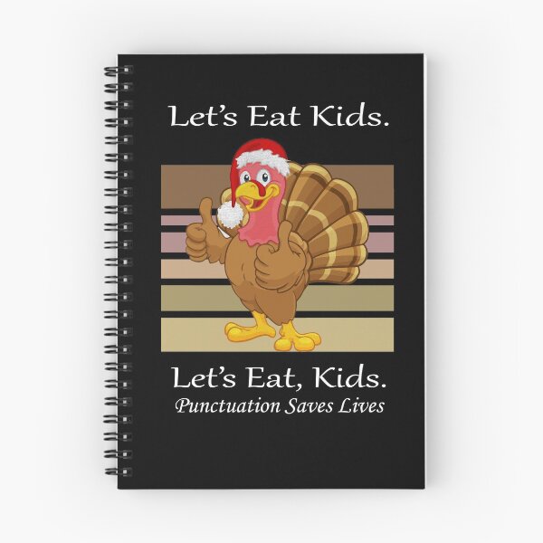 Item preview, Funny Let's Eat Kids Punctuation Saves Lives Thanksgiving Turkey Christmas designed and sold by sichaz.