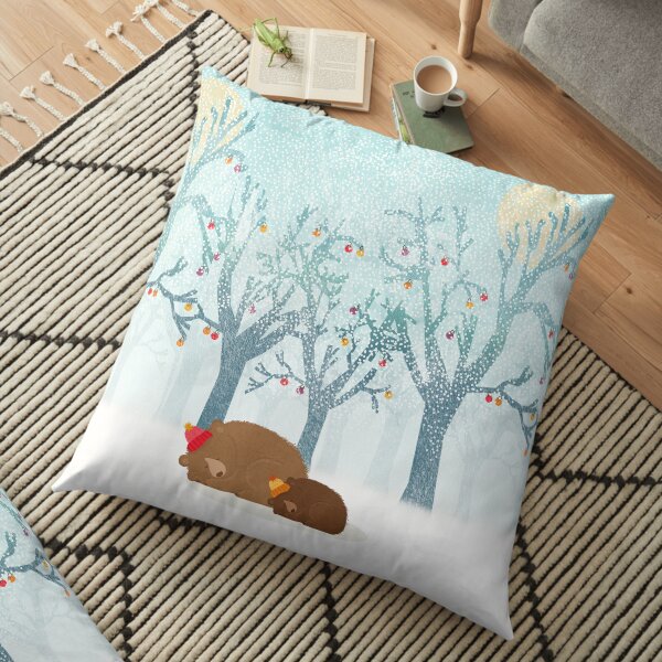 Sleeping winter Floor Pillow