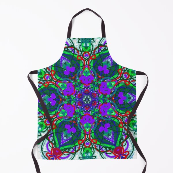Item preview, ֎ SUNDALA ֍ Scribbles ~*Teal Chakra*~ Retro Boho ~ Mandala Medallion Kaleidoscope Sacred Geometry~colorful purple pink green emerald tones designed and sold by Spinning Plates 360.