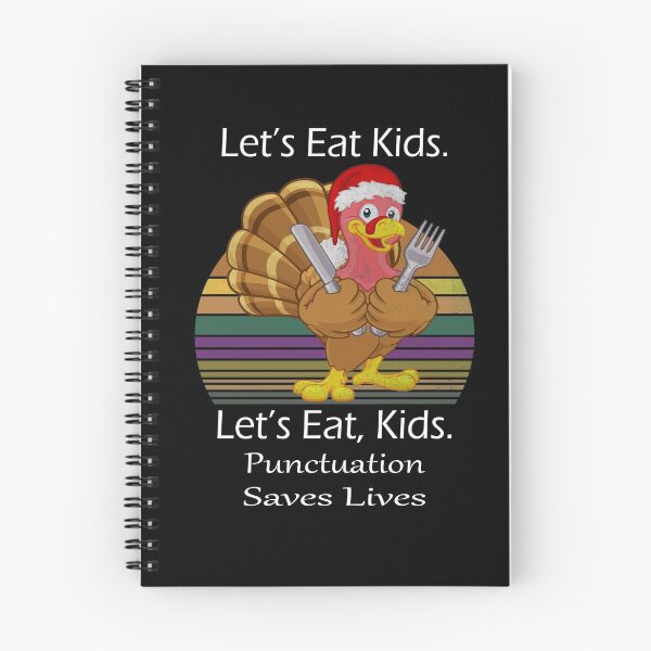 Item preview, Funny Let's Eat Kids Punctuation Saves Lives Thanksgiving Turkey Christmas designed and sold by sichaz.