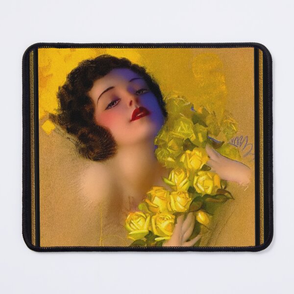 Item preview, Yellow Roses by Rolf Armstrong Vintage Xzendor7 Old Masters Reproductions designed and sold by Xzendor7 Digital Art Creations.