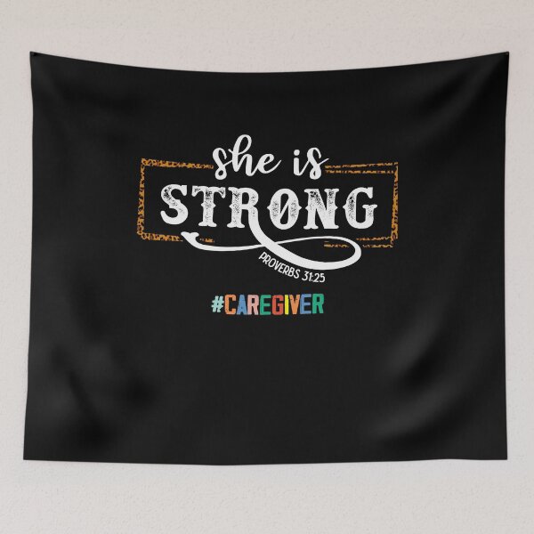Item preview, She Is Strong Proverbs 31-25 Christian Caregiver Nurse Life designed and sold by Dressed For  Duty.