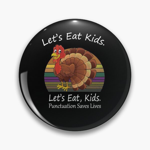 Item preview, Funny Let's Eat Kids Punctuation Saves Lives Thanksgiving Turkey Christmas designed and sold by sichaz.