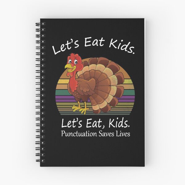 Item preview, Funny Let's Eat Kids Punctuation Saves Lives Thanksgiving Turkey Christmas designed and sold by sichaz.