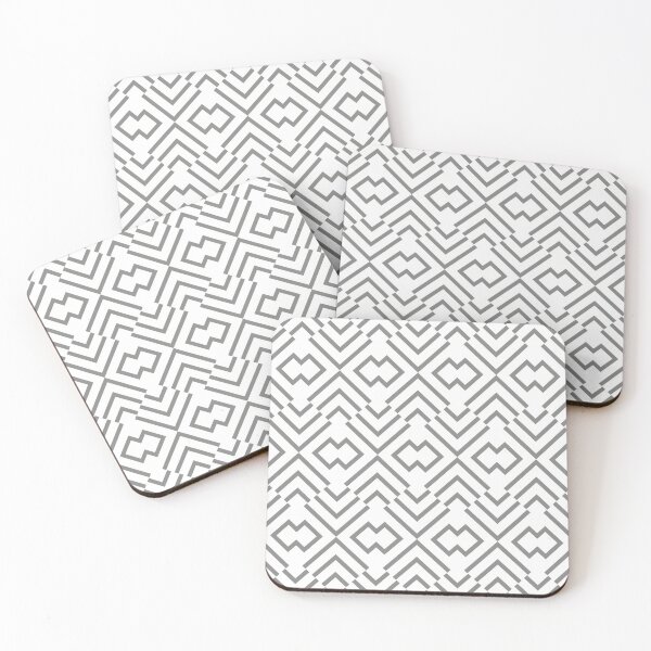 Aperçu de l'œuvre Gray and White Simple Art Deco Shape Pattern Pairs Valspar 2022 Color of the Year Grey Suit 4004-2A - Color Trends créée et vendue par ColorOfTheYears.