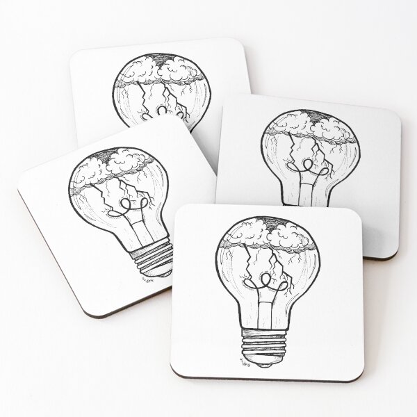 Item preview, Stormy Light Bulb Illustration designed and sold by Kelsey Lang.